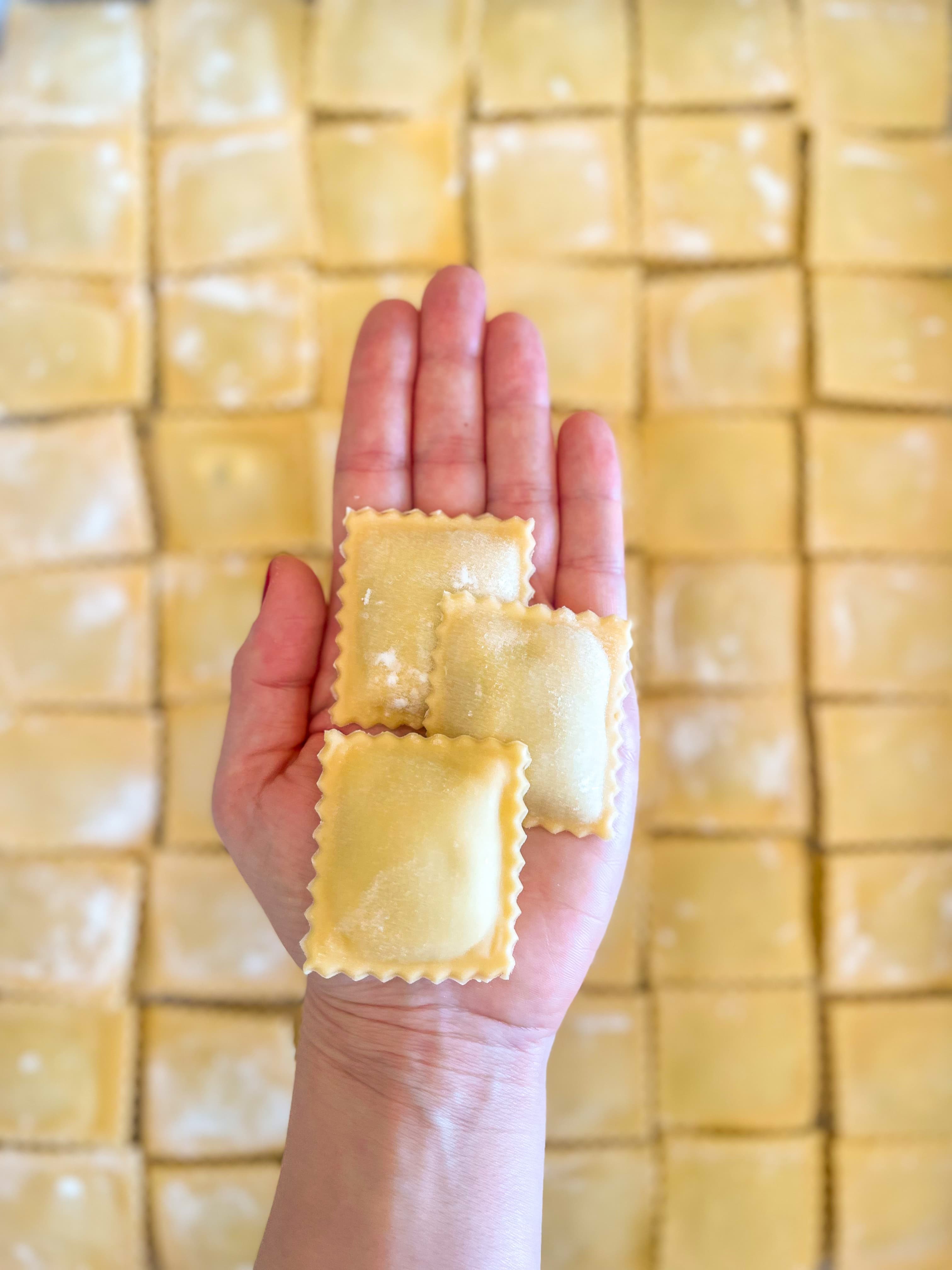 Ravioli de Gorgonzola e Damasco